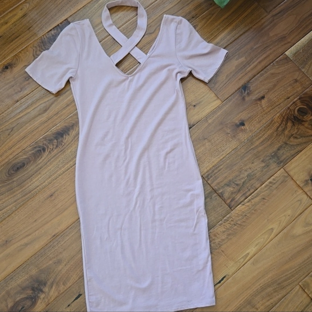Blush Pink Fitted Dress